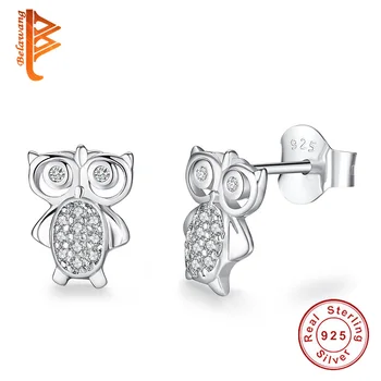 

Wholesale 5PCS Real 925 Sterling Silver Tiny owl Stud Earrings Fashion Earrings for Women Jewelry Female Gift