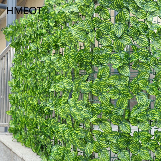 Rete di recinzione foglia verde artificiale piante di plastica finte  recinzione balcone verde rampicante riparo a parete Hotel Store paesaggio  Home Deco - AliExpress