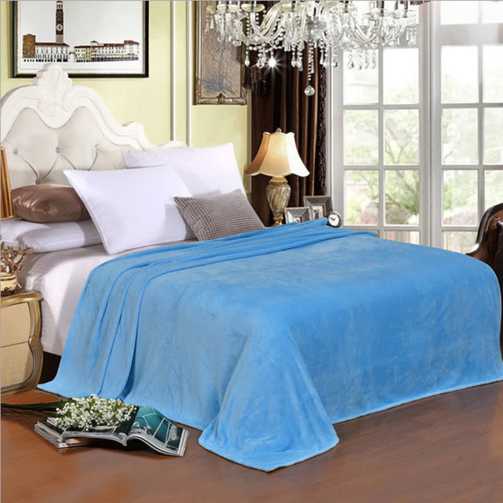 Супер мягкое теплое плюшевое бархатное одеяло диван домашняя кровать Флисовое одеяло Твин Полный размер - Цвет: As photo shows
