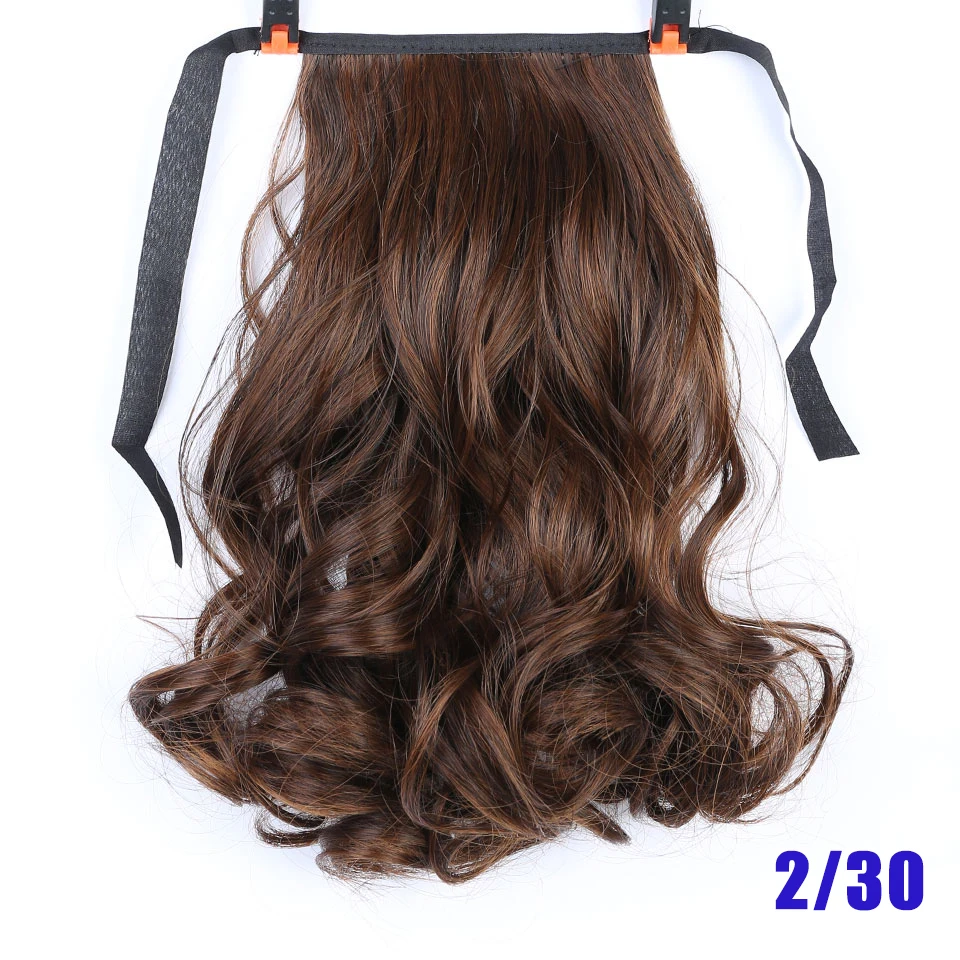 MEIFAN Short Wave Ponytail for Women Drawstring Tied to in Hair Extensions Heat Resistant Synthetic Beautiful Fack Hair Pieces - Цвет: 2-30