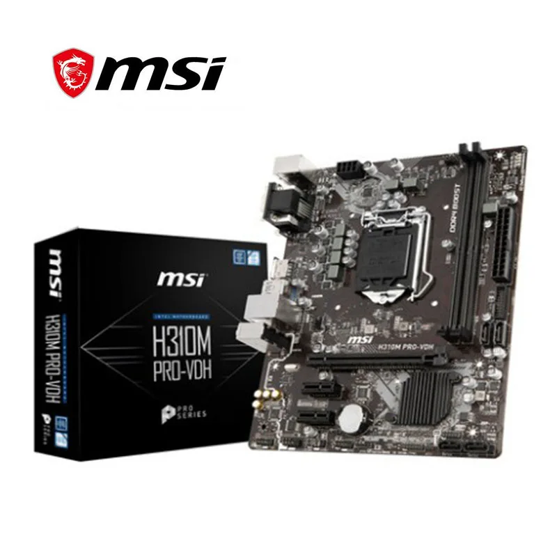 Материнская плата для MSI H310M материнская с цоколем LGA 1151 DDR4 Intel оригинальная