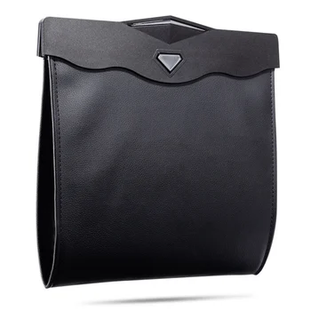 

Hanging Car Trash Bag Can Premium Waterproof Litter Garbage Bag Organizer 1.85 Gallon Capacity Black Dustbin Storage Holder