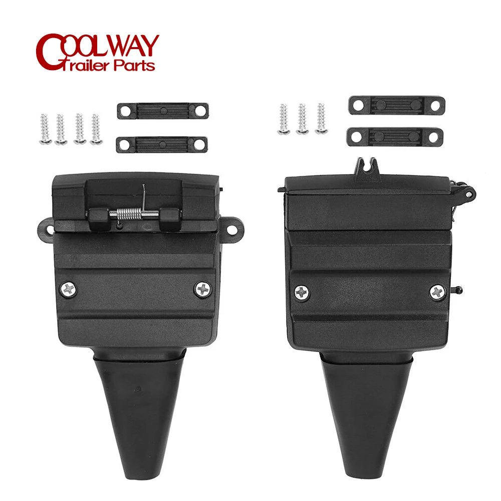 12 Pin Flat Trailer Socket Plug Set Connector Male & Female Caravan Camper Towing Electrics Adaptor Wiring RV Parts Accessories 12pin male flat plug trailer towing electrics adaptor caravan camper wiring truck car connector rv parts accessories