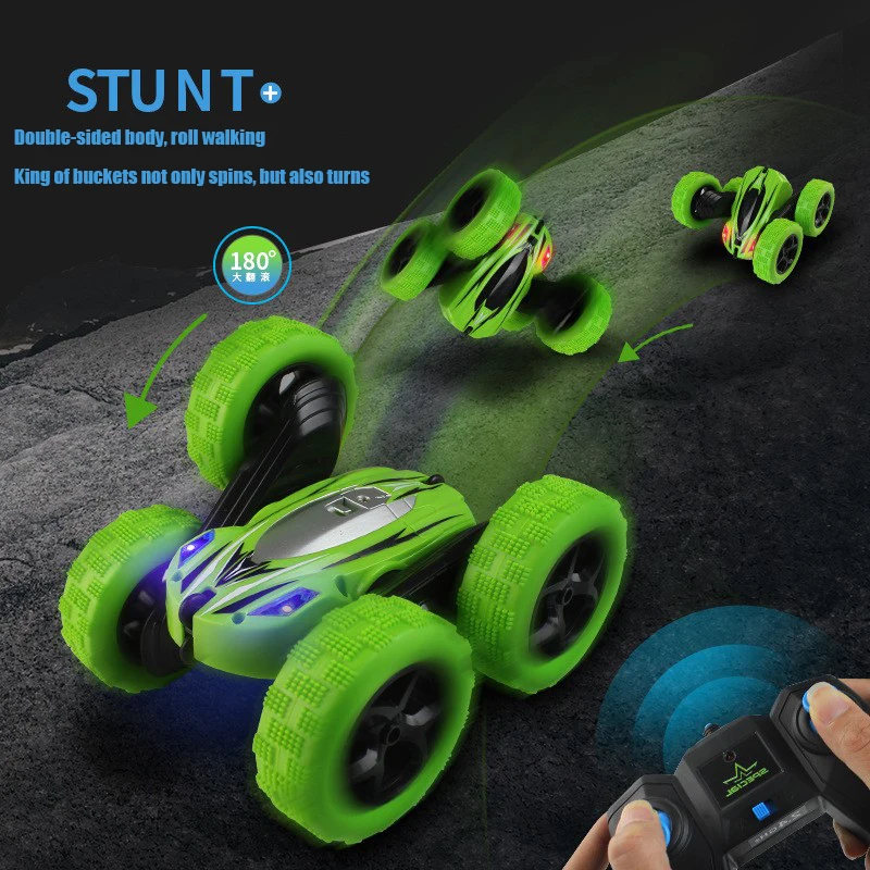1:24 Rc автомобиль Высокая скорость 3D флип пульт дистанционного управления модель автомобиля Drift Buggy Crawler на батарейках трюк машина радиоуправления светодиодные машины