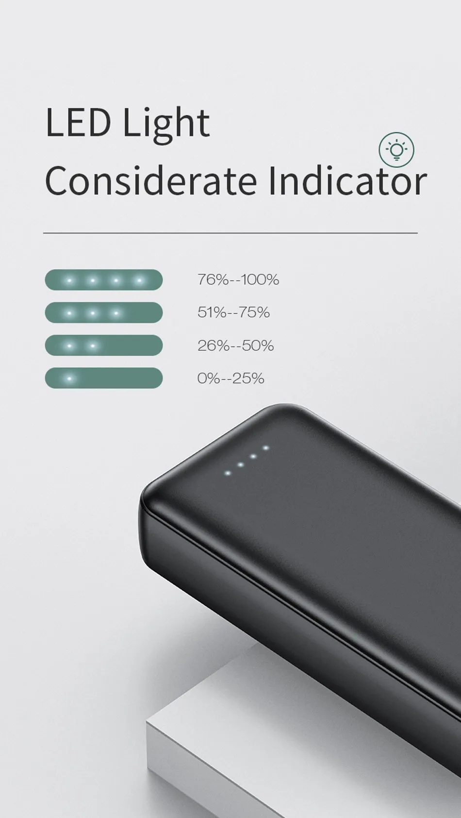 ROCK 10000 мАч Мини банк питания двойной USB быстрая зарядка внешний аккумулятор повербанк Тип C и микро вход Банк питания