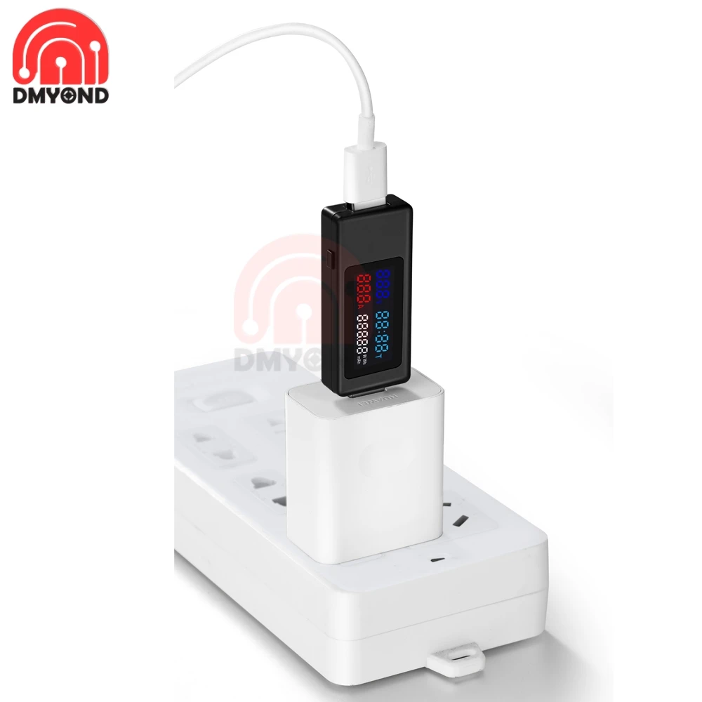 USB Tester Digital Current Voltage Meter Capacity Power Charger Detector Voltmeter Ammeter for Smart phone DC 4-30V Multimeter
