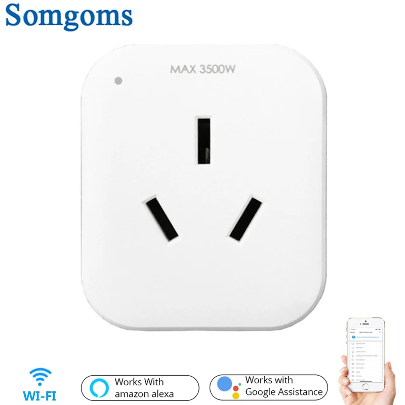 WiFi умная розетка Power AU Plug мобильное приложение дистанционное управление работа с
