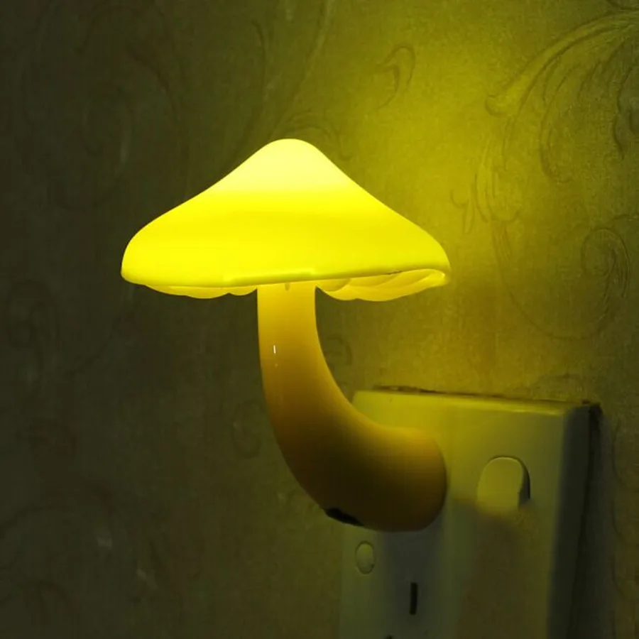 

Thrisdar Novelty Mushroom Fungus Night Light With Auto Dusk-to-Dawn Sensor Bedroom Bedside Mushroom Baby Sleeping Lamp
