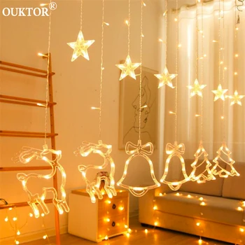 

3M LED Icicle Fairy Curtain Lights Garland String Lights Christmas Lights For New Year Party Wedding Holiday Decoration Indoor