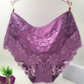 Biancheria intima da donna biancheria Sexy slip mutande da donna cotone pizzo delicato Plus Size 6XL 7XL mutandine da donna a vita alta