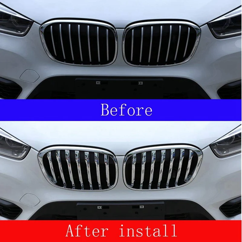 Новый Передняя решетка автомобиля сетки литья Накладка для BMW X1 F48 2016 2019|Гоночные