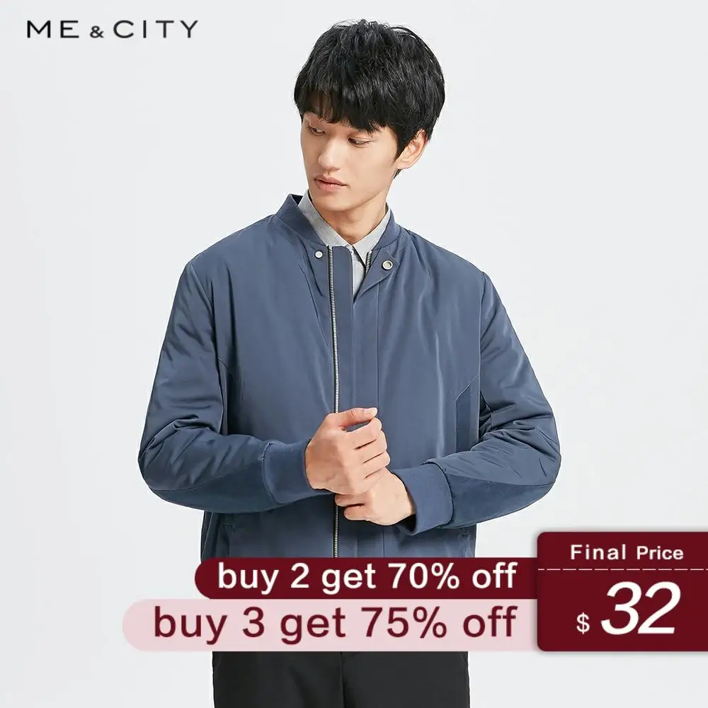

Me&City Men's Winter Jacket Casual Baseball Coat Warm Men Winter Coat Windproof Padded Jacket Homme