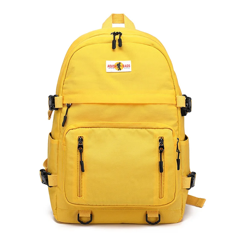 yellow 1 Вместительный рюкзак с USB зарядкой, Женская дорожная сумка, ткань Оксфорд, 17 дюймов, компьютерный рюкзак, модная мужская и женская школьная сумка для колледжа - Color: yellow 1