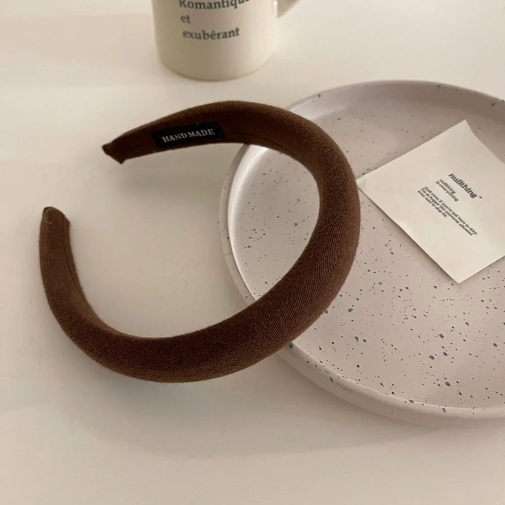 Yeni katı renk kafa bandı kızlar Vintage saç bantları yumuşak  