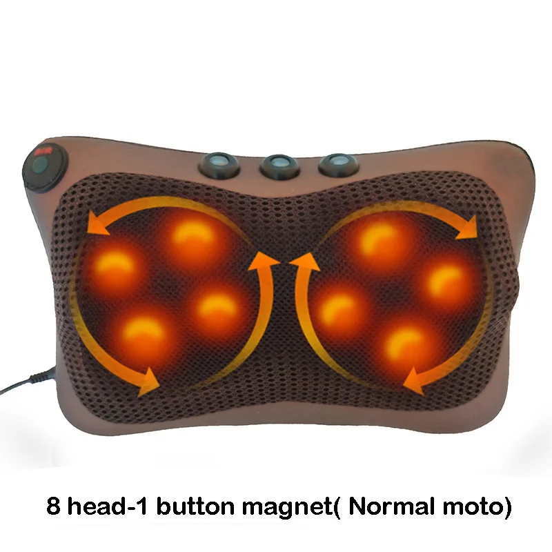 Sq 8 head-1B magent Массажер для головы и шеи, массажер для дома в автомобиле, Шейная шиацу, Массажная подушка для шеи, спины, талии, тела, электрическая многофункциональная Массажная подушка - Цвет: Sq 8 head-1B magent