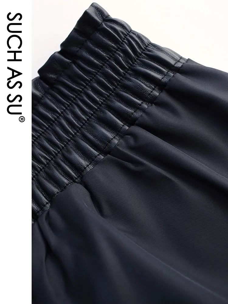 New 2020 Fall Winter PU Short Shorts Women Black Elastic High Waist Leather Shorts M-5XL Plus Size Slim Sexy Mini Short RS1001