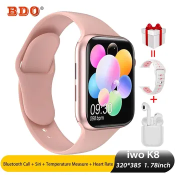 

Iwo 15/K8 Smart Watch1.78' 320*380 Body temperature Health Fitness Smartwatch with Bluetooth Call, ECG and Heart Rate Sport Band