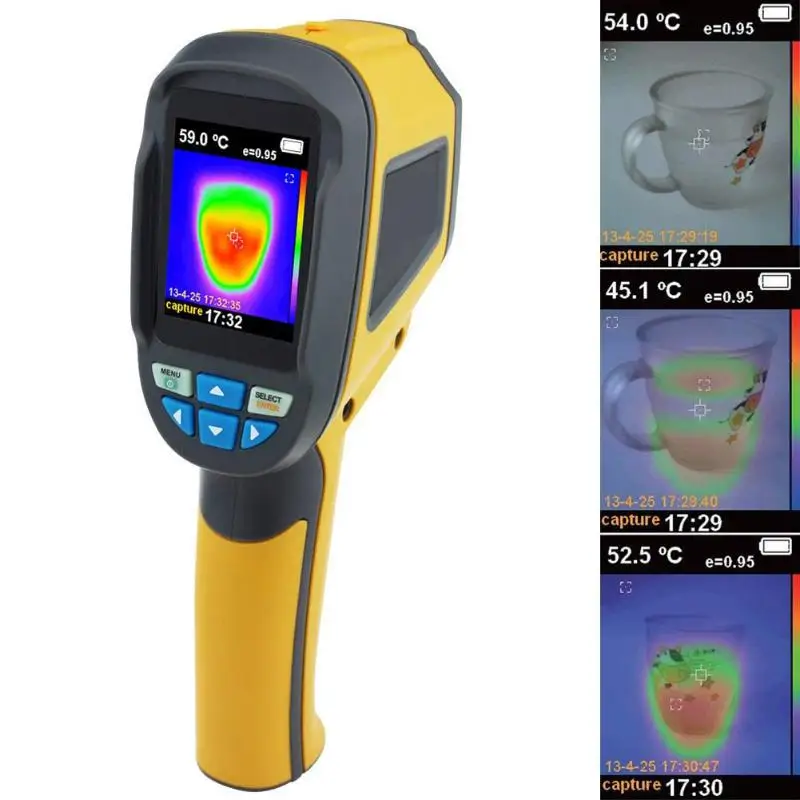 

HT-02D Handheld IR Thermal Imaging Camera Thermometer Digital Display 1024P High Infrared Image Resolution Thermal Imager Device