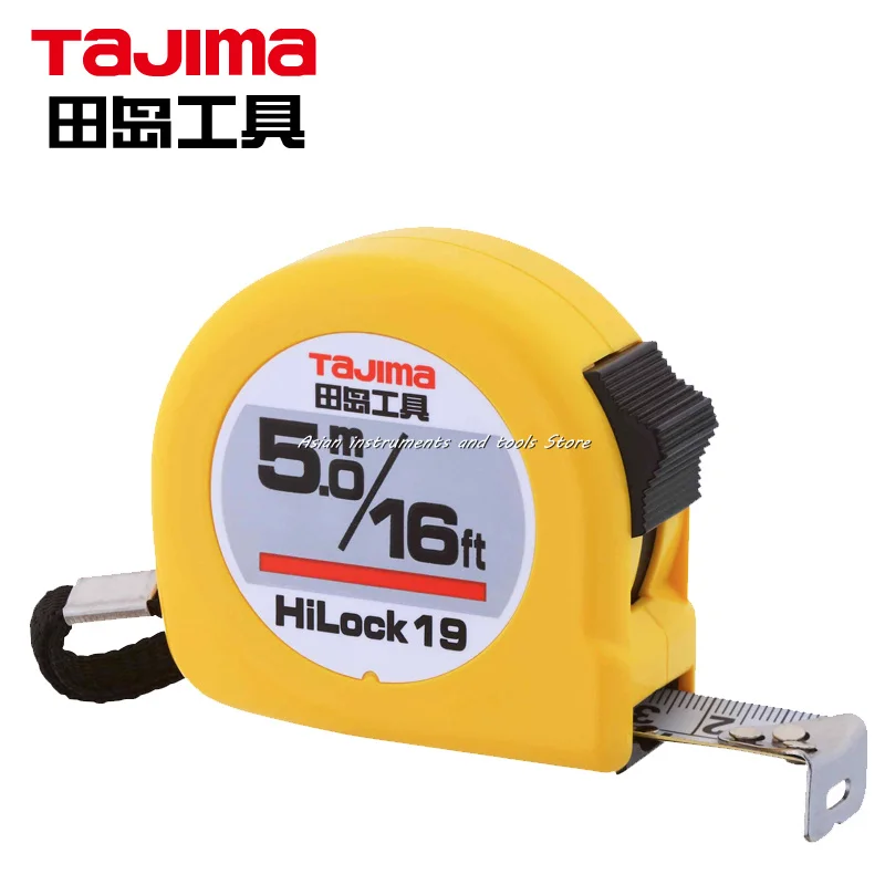 Стальная рулетка TaJIma 5 м метрическая система и дюймовая односторонняя шкала