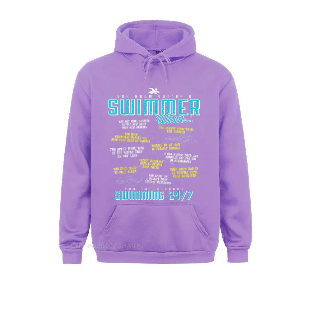 You Know You're A Swimmer When Funny List T-Shirt__97A671 Hoodies Prevalent Printed Long Sleeve Men Sweatshirts Slim Fit Hoods You Know You're A Swimmer When Funny List T-Shirt__97A671purple