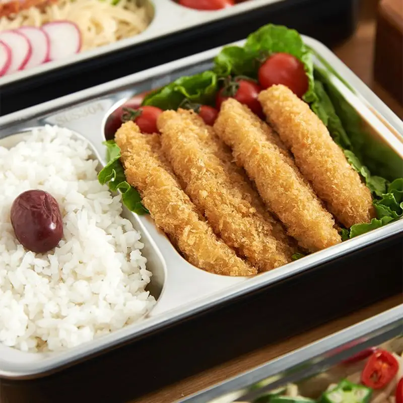 

Food Snacks Storage Container Microwave Tableware Health Material Bento Box Stainless Steel School Office Insulated Lunch Box