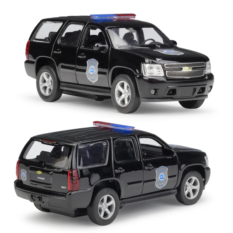 Welly 1:36 литая модель 2008 Tahoe полицейский внедорожник высокий симулятор автомобиля