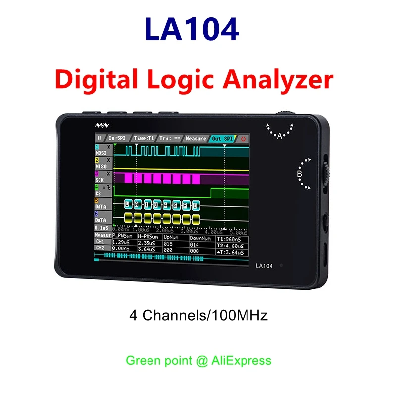 La104 Logic Analyzer Usb Mini 4 Channels Digital Oscilloscope 100mhz