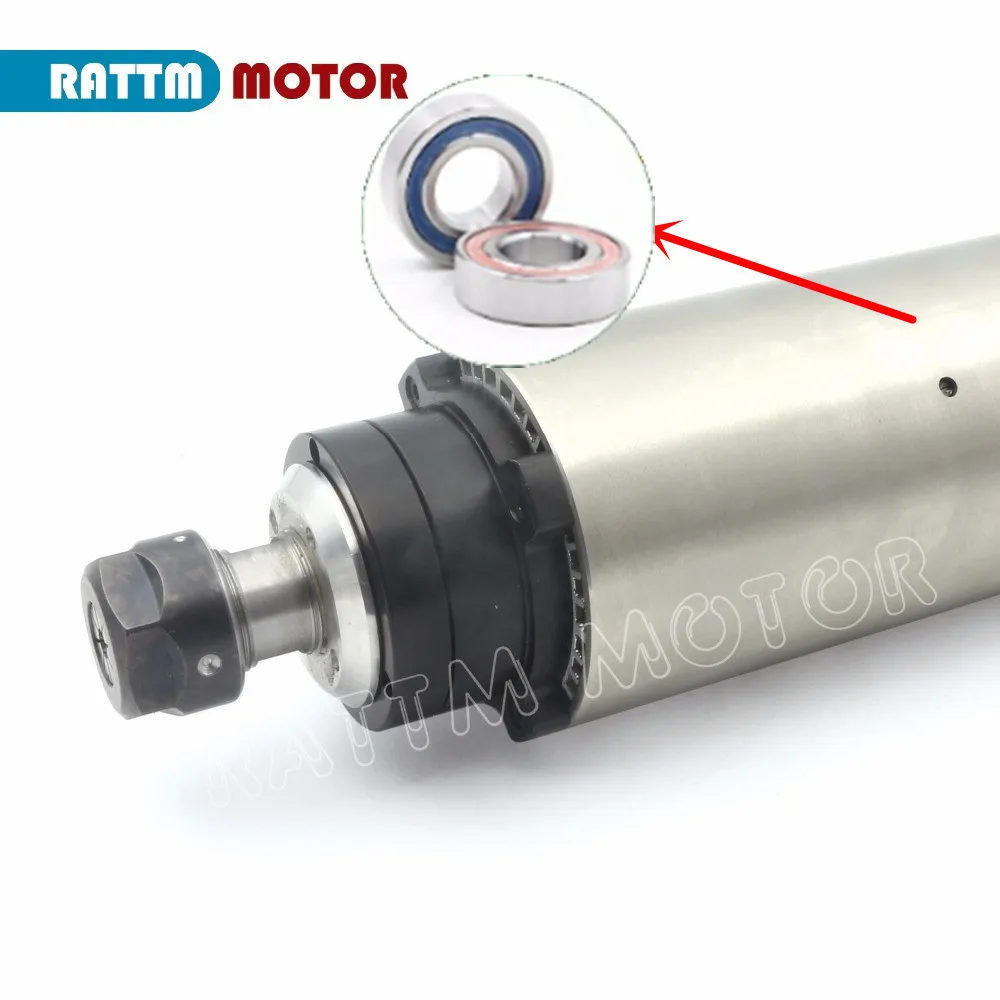 2.2KW ER20 с воздушным охлаждением CNC мотор шпинделя 80x230 мм 220 В для ЧПУ Маршрутизатор Гравировальный фрезерный шлифовальный