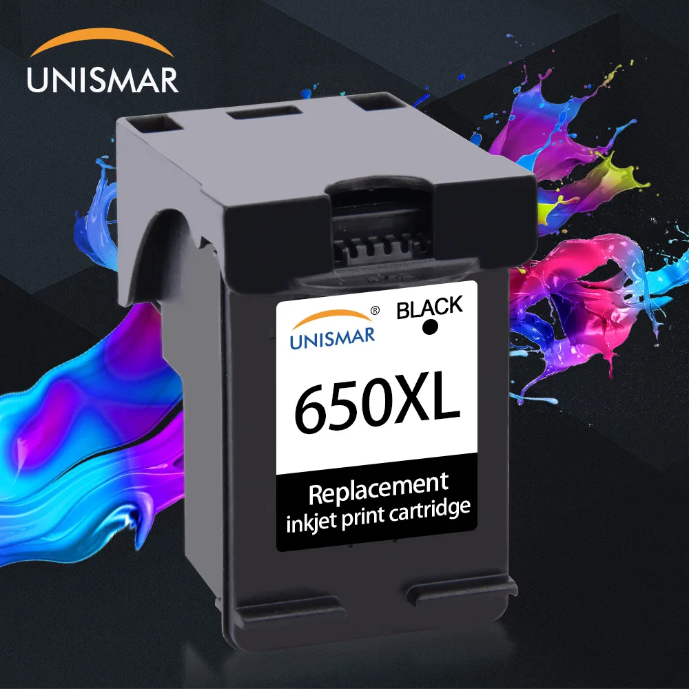 

Unismar 650XL Black Color Ink Cartridge Replaces for HP 650 HP650 XL for HP Deskjet 1015 1515 2515 2545 2645 3515 4645 Printer