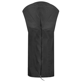 

Patio Heater Cover Waterproof Heavy Duty Waterproof Garden Outside Round Furniture Protector with Storage Bag, Black