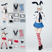 

MM013 Cosplay 1/6 Sexy Female Figure Clothing Two-dimensional Sailor Suit Rabbit Ear for 12“” Action Figure Seamless Body