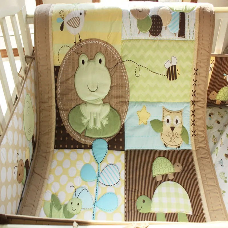 quilt only 6 шт./компл. Детские Bedding100% хлопок одеяло в кроватку/Детская кроватка платье/сумка из узорчатой ткани детское одеяло для новорожденных Постельное белье Бампер Комплект для детской кроватки - Цвет: quilt only