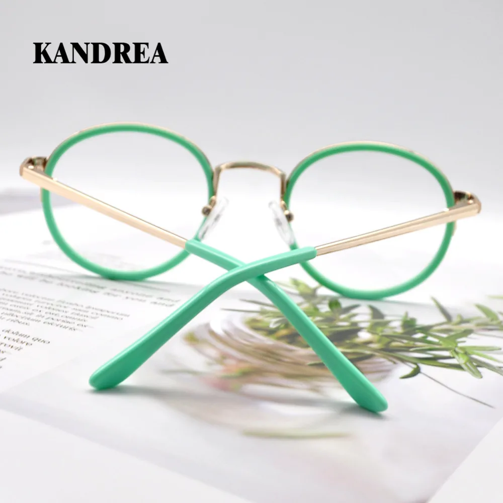 KANDREA 2020 новые женские и мужские очки металлические круглые в оправе винтажные