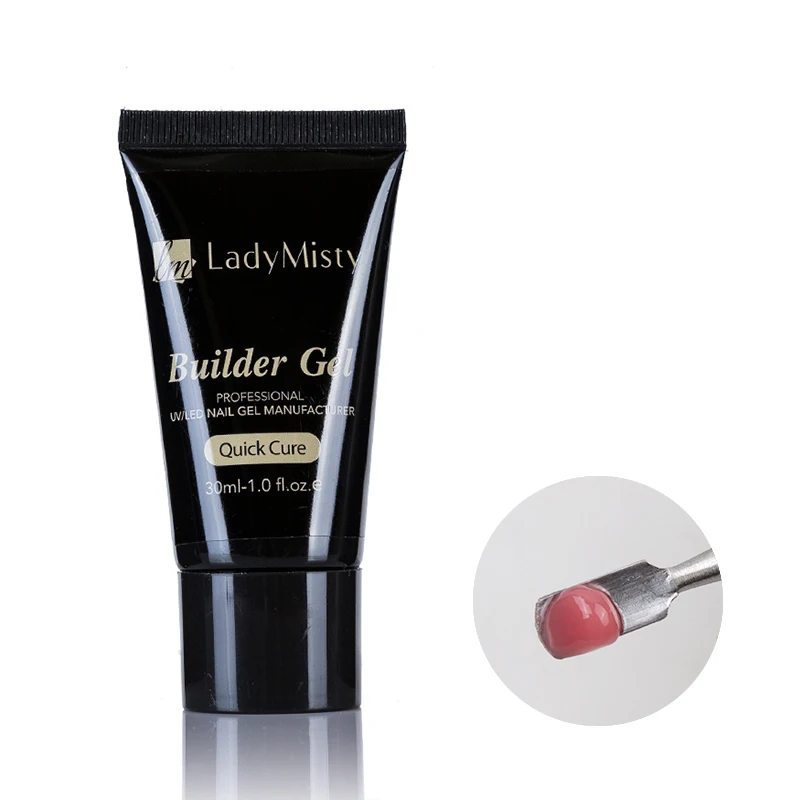 Tender Pink Ladymisty 30 мл строительный гель для полировки ногтей лак для ногтей Удлинительный УФ-гель светодиодный прозрачный скульптурирующий твердый поли гель маникюрный лак - Цвет: Tender Pink