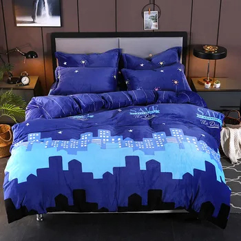 

YanTing Flannel Home Textile Bedding Duvet Cover Anti Fading Keep Warm Quilt Cover Twin Full Queen King Size Gentle cycle only