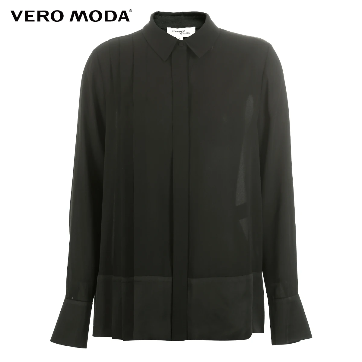 Vero Moda женская OL Стиль сплайсинга ткань плиссированная рубашка | 319131508