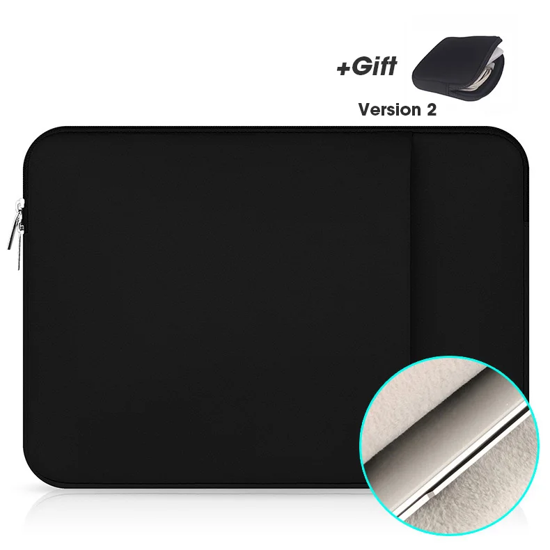 Чехол для ноутбука Macbook Air Pro 11 12 13 14 15 Xiaomi lenovo Asus Dell hp notebook Sleeve 13,3 15 дюймов защитный чехол - Цвет: New Black