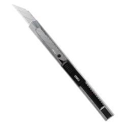 Deli couteau utilitaire Durable en acier allié de haute qualité pour découper le papier peint en boîte ouverte, matériel de papeterie scolaire 1 pièce 