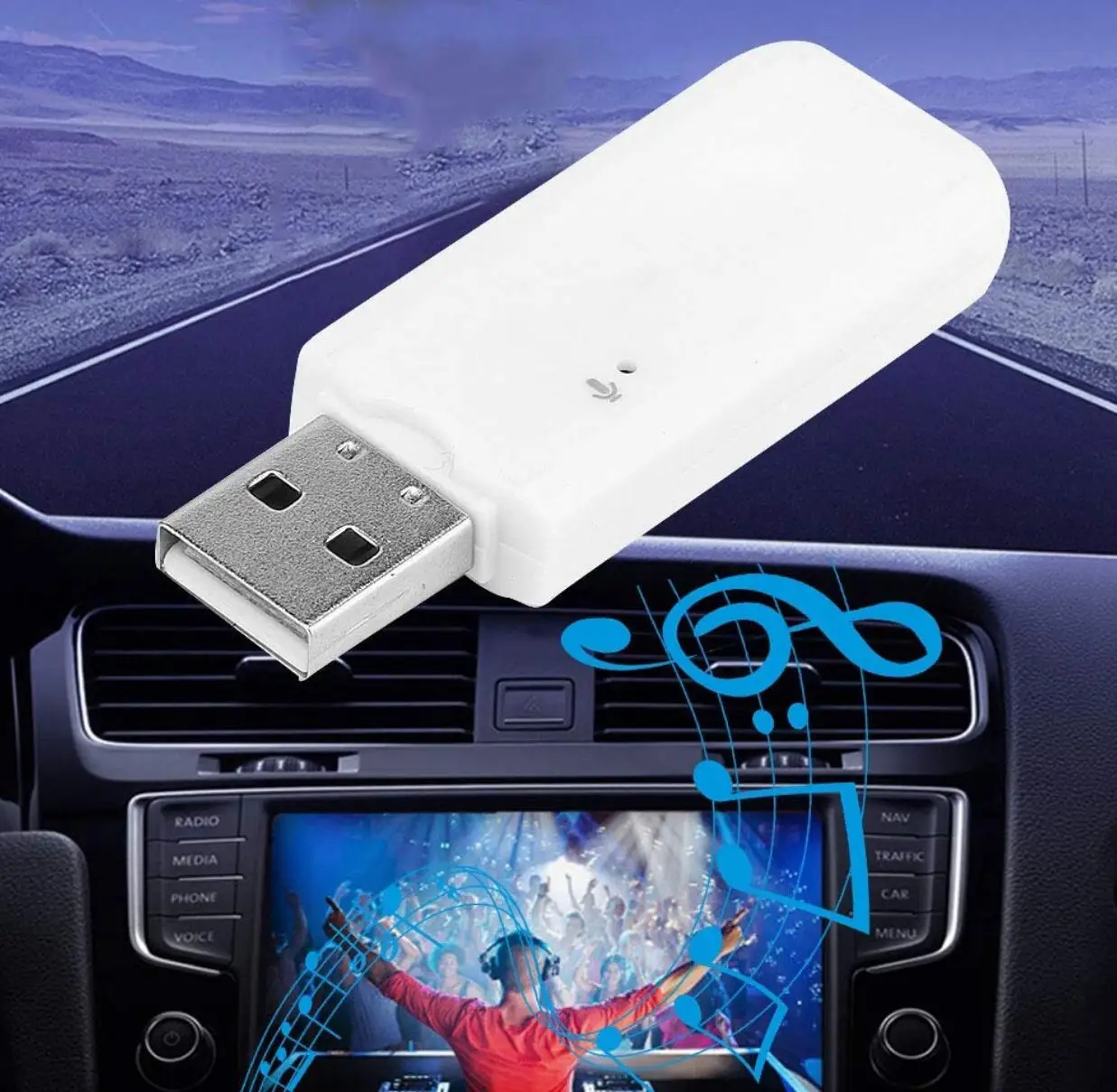 

USB Bluetooth Audio Receiver Adapter for renault duster ford kia sportage 3 mitsubishi lancer 10 renault logan bmw x5 e53
