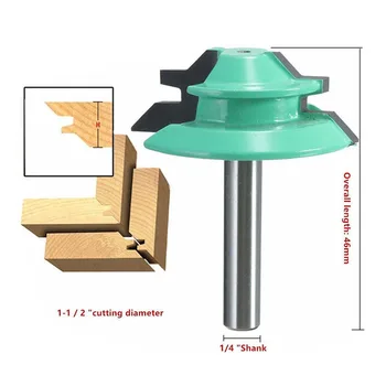 

Krachtige 1/4 inch Shank 45 Degree Stock Lock Miter Router Bit Woodwork Cutter