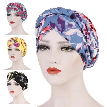 

Chic Women Floral Print Elastic Head Beanie Scarf Turban Hat Cancer Chemo Hair Loss Cap Head Wrap Cap Christmas Gift For Women