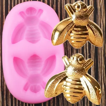 

3D Bee Silicone Molds Candy Chocolate Gumpaste Mold DIY Cupcake Topper Fondant Cake Decorating Tools Polymer Clay Jewelry Moulds