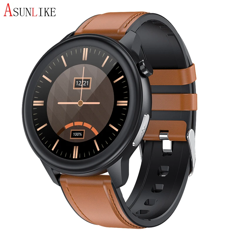 

Men sport Smart Watch full Round HD IPS Screen Heart Rate Monitor IP68 Waterproof Smartwatch with weather report DIY dials
