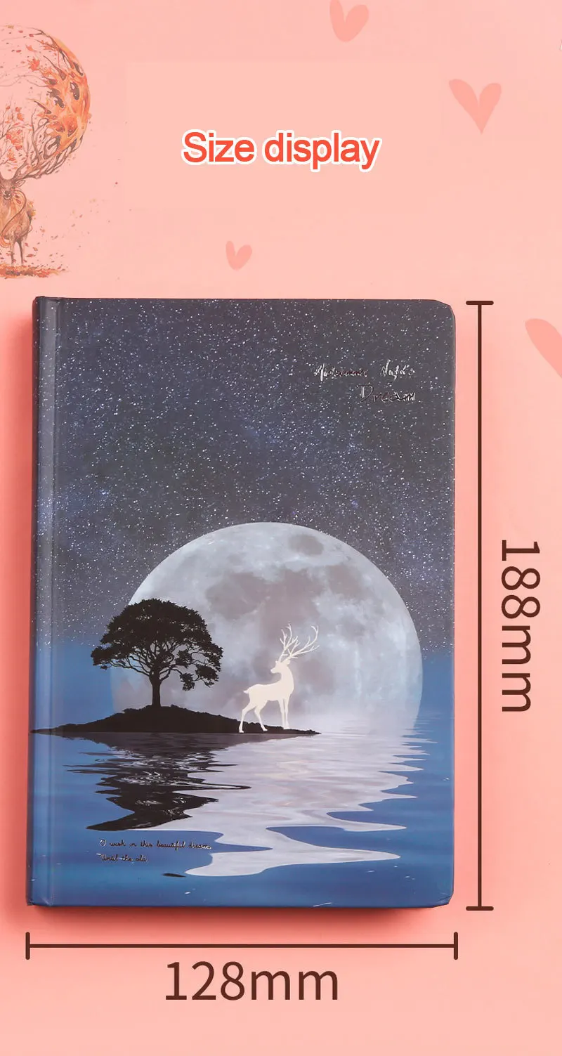Светящаяся ручная книга, блокнот, искусство, изысканный, простой, студенческий, ins wind, милые канцелярские принадлежности