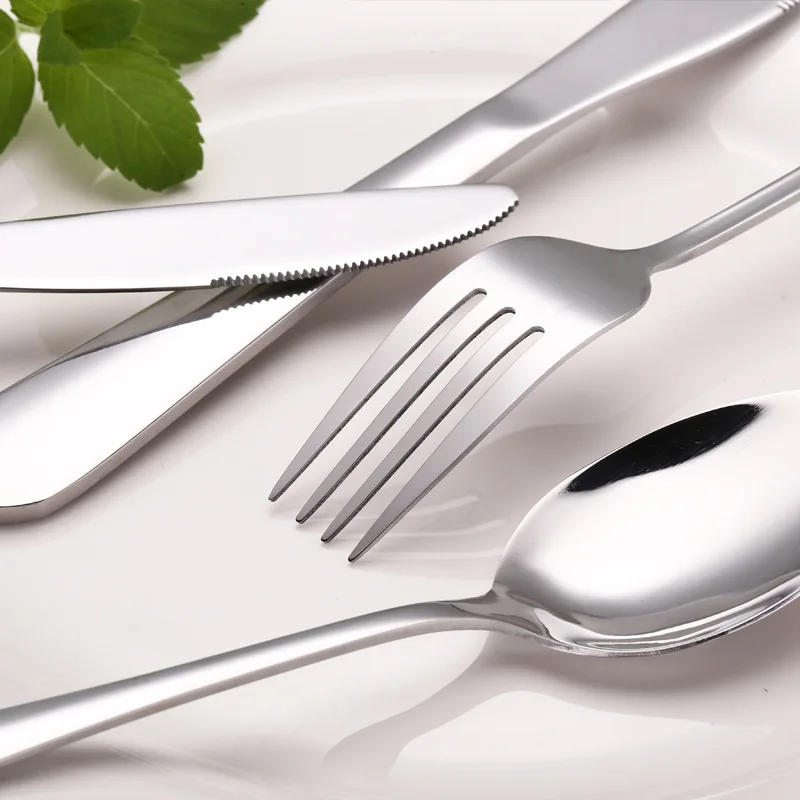 24Pcs Cutlery Set Stainless Steel Silverware Flatware Utensils Service for 6 Include Knife Fork Spoon Mirror Polished Dropship