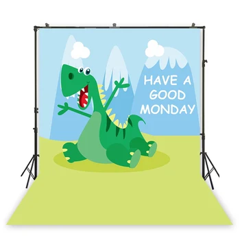 

HUAYI oil painting backdrop dinosaur background have a goood monday camera picture decorate baby fall party XT- 6573