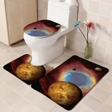 Стиль, Звездный коврик для туалета, набор из трех предметов, коврик для ванной комнаты, коврик для гостиной