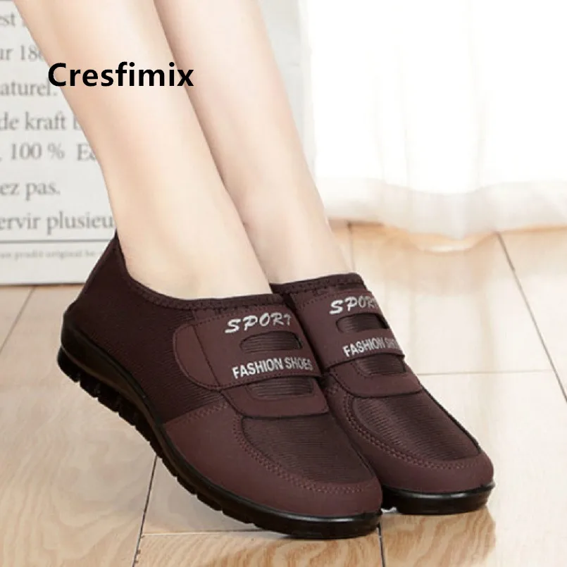 Cresfimix zapatos de mujer; женские классические туфли на плоской подошве без застежки; цвет красный, винный; красивые женские черные балетки; коричневые танцевальные туфли в стиле ретро; a5527