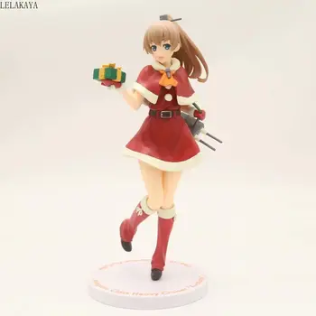 

20cm Kantai Collection Anime Action Figure Decoration PVC SPM Kumano Christmas Costume Ver Model Red Dress Collectible Doll New