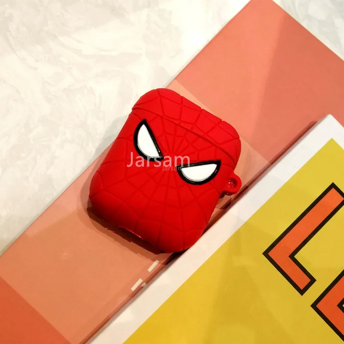 Милый мультяшный беспроводной Чехол для наушников для Apple AirPods 2 Силиконовый чехол для зарядки наушников Защитный чехол для AirPods - Цвет: Little spider man